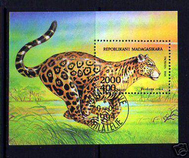 MALAGASY - 1995 -  WILD CATS - JAGUAR - S/SHEET!