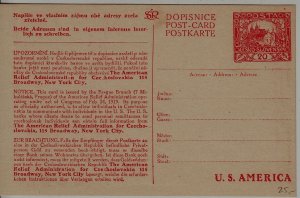 Czechoslovakia P22 unused card