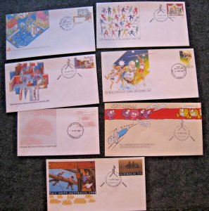 AUSTRALIA FDCs - LOT OF 7  - 1987      (aus14)