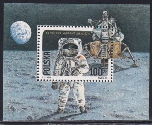 Poland 1989 Sc 2910a First Moon Landing 20 Year Anniversary Stamp SS MNH