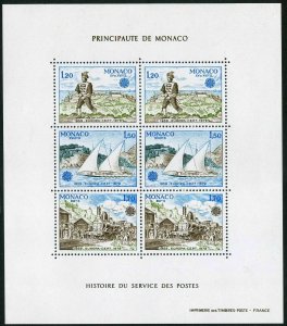 Monaco 1178-1180,1180a,MNH.Mi 1375-1377,Bl.15. EUROPE CEPT-1979.Messenger,Boat