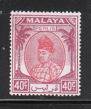 Malaya Perlis 1951 Sc 17 40c MLH