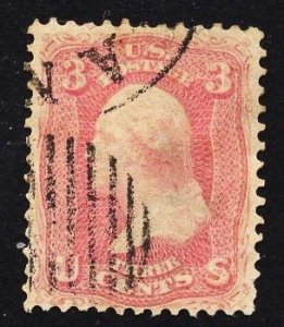 US Stamp #64 3c Pink Washington USED SCV $550