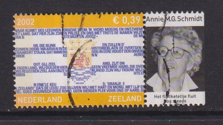 Netherlands  #1128  used 2002  provinces  Zeeland with label