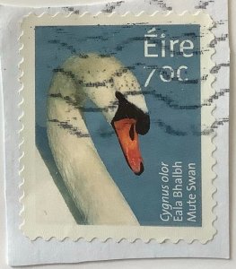 Ireland 2015 Scott 2076 used on paper - 70c, Wildlife, Mute Swan