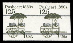 United States, 1930-Present #2133b Cat$40, 1985 12.5c Pushcart, imperf. horiz...