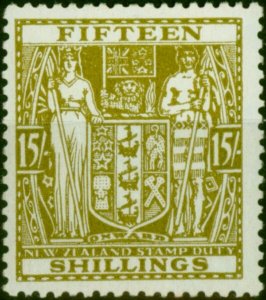 New Zealand 1940 15s Sage-Green SGF202 V.F MNH