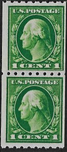 US 1912 Sc. #410 NH paste-up pair Cat. Val. $32.50