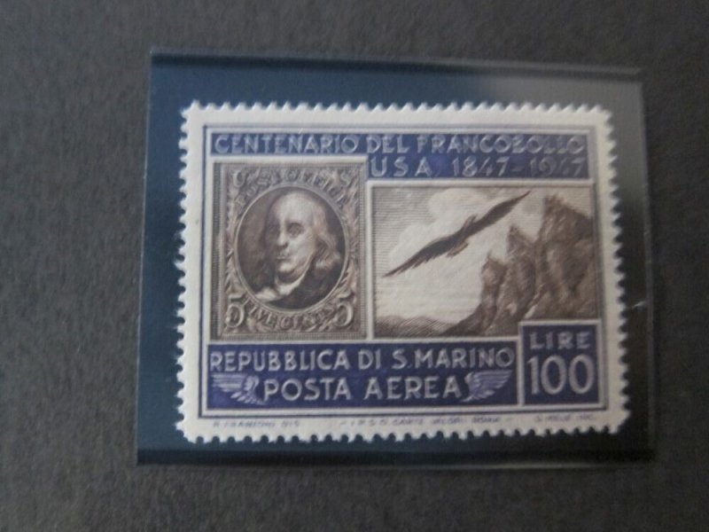 San Marino 1947 Sc C55 Bird set MNH