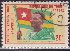 Togo 380 USED 1960 PM Sylvanus Olympio 20 Fr