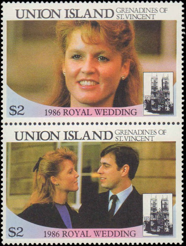 St. Vincent Grenadines - Union Island #228-229, Complete Set(2), 1986, Royalt...