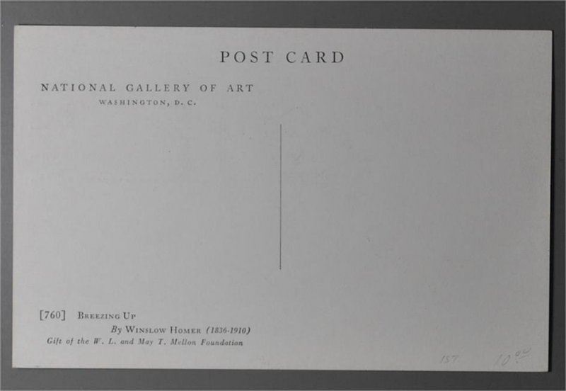 1207 FDC 4¢    Winslow Homer American Painter on Postcard