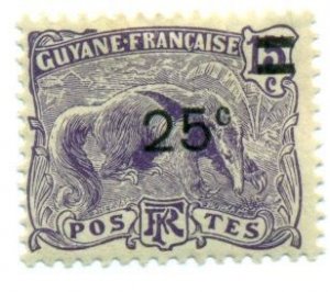 French Guiana 1925 #100 MH SCV(2022)=$0.85