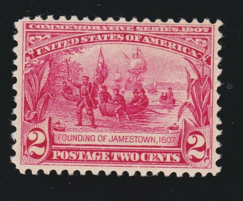 US 329 2c Jamestown Mint VF OG NH SCV $80