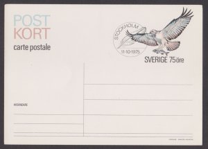 SWEDEN - 1975 BIRD OF PREY / BIDS - POSTCARD - FDI