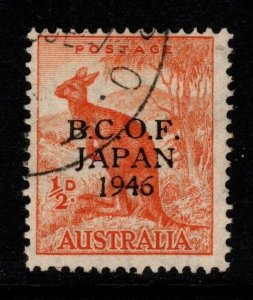 AUSTRALIA-B.C.O.F. SGJ1 1946 ½d ORANGE FINE USED