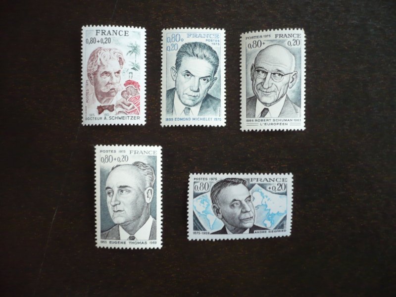 Stamps - France - Scott# B483-B487 - Mint Never Hinged Set of 5 Stamps
