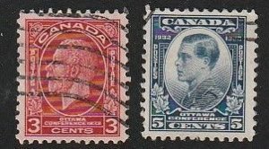 Canada   1932  Sc# 192-193 FVF   Used