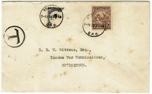 Barbados 1935 Cubierta Local, dividido en 1d franqueo debido, SG D2a var. 2250 libras
							
							mostrar tÃ­tulo original