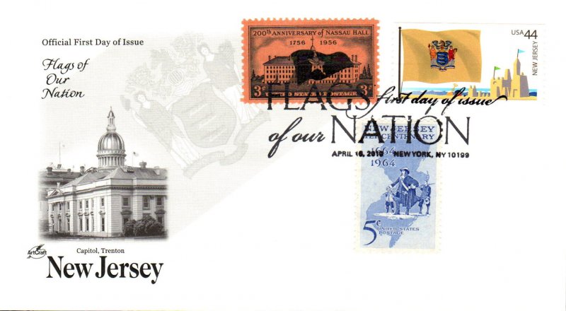 #4308 FOON: New Jersey Flag Combo Artcraft FDC