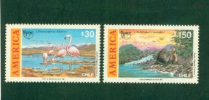 CHILE 927-8 MNH CV $6.50 BIN $3.50