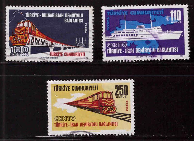 TURKEY Scott 1892-1894 used transportation set