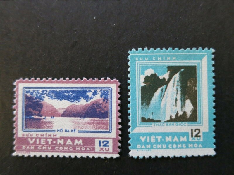 Vietnam 1962 MNH Stamps Scott 218-219 Ba Be Lake Ban Gioc Waterfalls