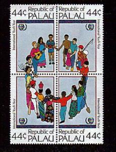  Palau Scott # 89a  Block of 4  MHN