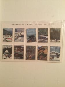 Japan Used 10 stamps Hometowns-scenes in my heart, 3rd issue, Nov. 4th 2008