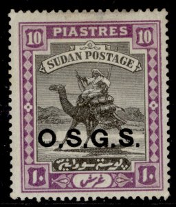 SUDAN EDVII SG O4, 10p black & mauve, M MINT. Cat £25.