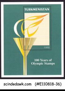 TURKMENISTAN - 1997 100 YEARS OF OLYMPIC STAMPS MIN/SHT MNH