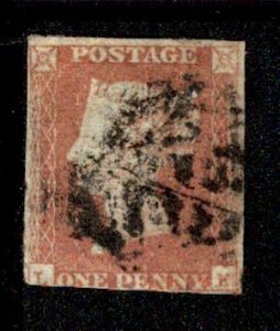 Great Britain #3 Penny Red Imperf Used Lettered TE USD12.00