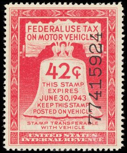 U.S. REV. MOTOR VEHICLE RV17  Mint (ID # 117679)