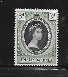 TRISTAN DA CUNHA, 13, MINT HINGED, CORONATION ISSUE