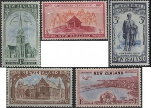 New Zealand 274-278 (mh set of 5) Canterbury Provincial District (1950)