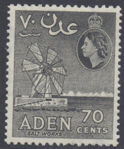 Aden Scott 54 - SG61a, 1953 Elizabeth II 70c MH*