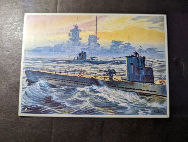 1941 Germany Naval Uboat Military Postcard Cover U Boat Departure Wehrmacht