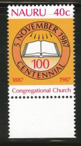 NAURU Scott 340 MNH** 1987 Congregational Church CV$1