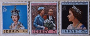 Great Britain Jersey 168-70 MNH Full Set Silver Jubilee Cat $1.05