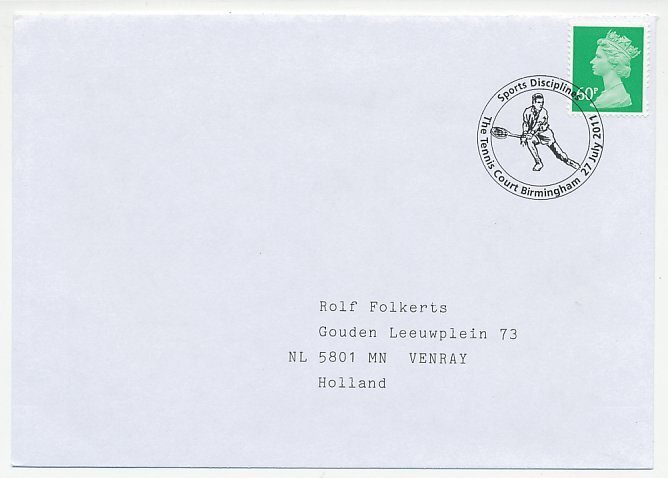 Cover / Postmark GB / UK 2011 Tennis