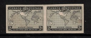 Canada #85P Extra Fine Mint Proof Pair In Black With Full Original Gum Hinged