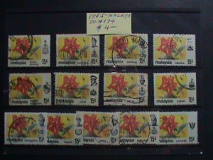 ​MALAYSIA STAMPS: 1965 SC#174 -VERY OLD USED SETS STAMP. VERY RARE