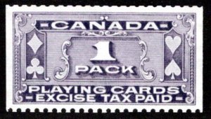 FPC1, van Dam, 1 Pack Playing Cards, Uncanceled, NG, Excise Revenue, Canada
