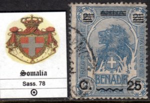 Italy Somalia - Sassone n. 78  used