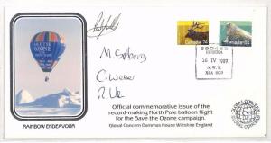 CANADA Balloon *RAINBOW ENDEAVOUR* Ozone Campaign 1989 SIGNED COVER BH232