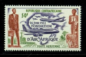 CENTRAL AFRICAN REPUBLIC MNH Scott #C5 50Fr Air Afrique Founding MAP $$