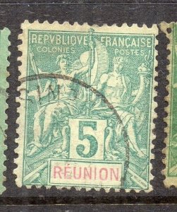 Reunion 1892 Early Issue Fine Used 5c. NW-230794