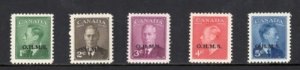Canada O12-15A Set VF MNH*