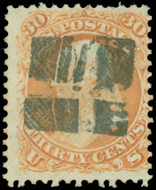 Scott #71 Used, SQUARE Fancy Cancel, (skinr/eno GE-S 28B) SCV $210+!