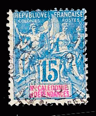 New Caledonia 1892 Sc 46 uvg